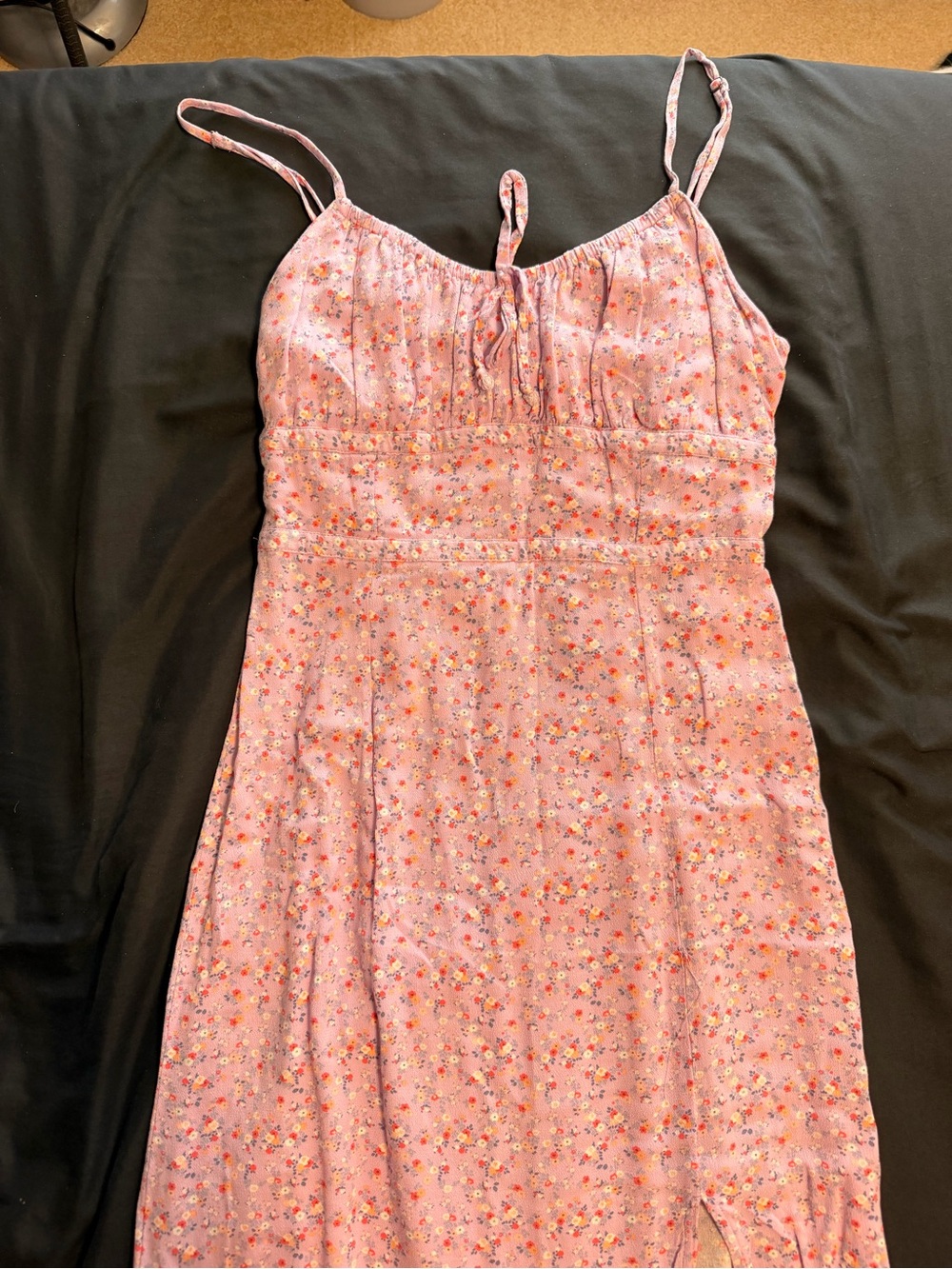 Aeropostale Floral Midi Dress with Spaghetti Straps